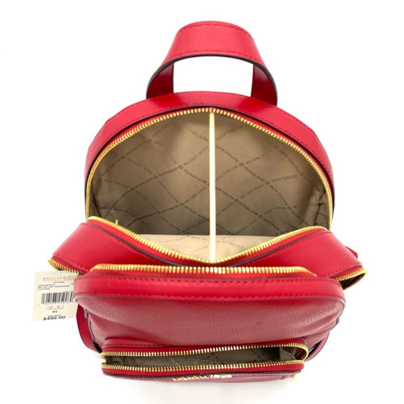 Michael Kors Jaycee Medium Backpack and Wallet Set Bright Red - Picture 9 of 13